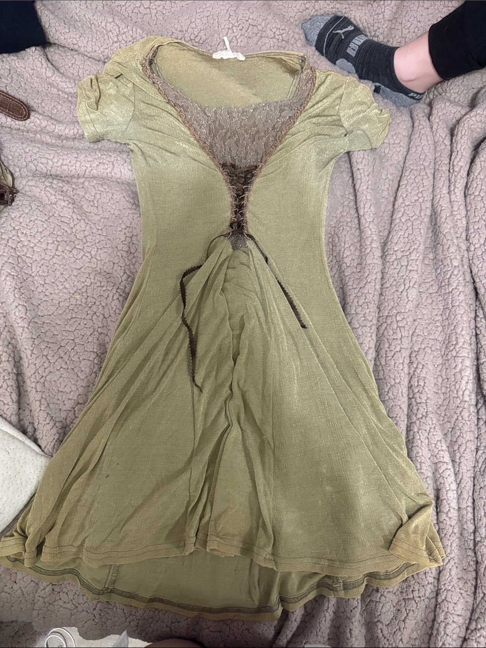 Vintage sheer green dress